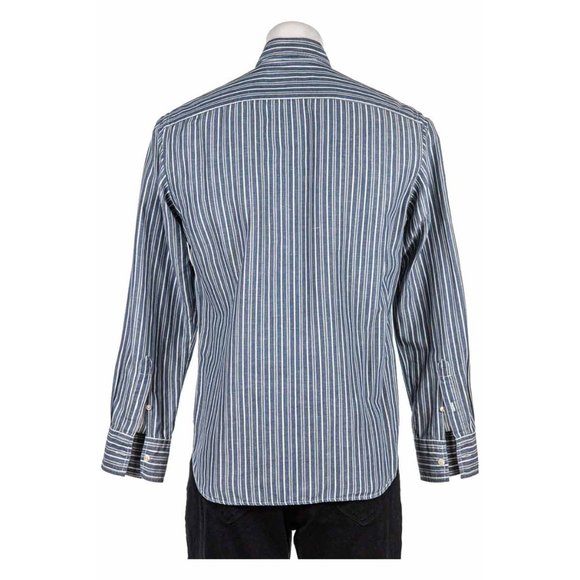 What Comes Around Goes Around Button Down Shirt SM Blue - Picture 2 of 2